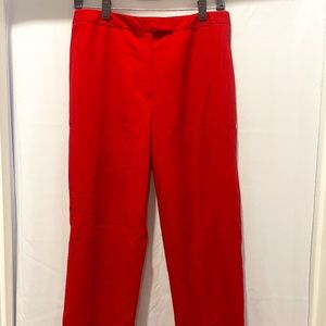 Red Trouser Fit Ankle Length Pants